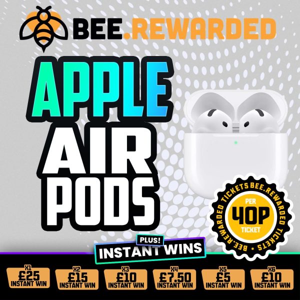 🎧 Win Apple AirPods 4th Gen + £200 Instant Wins – Only 40p a Ticket! 💥