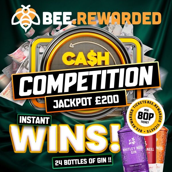 💰 Win £200 CASH JACKPOT + 24 Instant Win Bottles of Whitley Neill Gin – Just 80p a Ticket! 🍊🍇💜