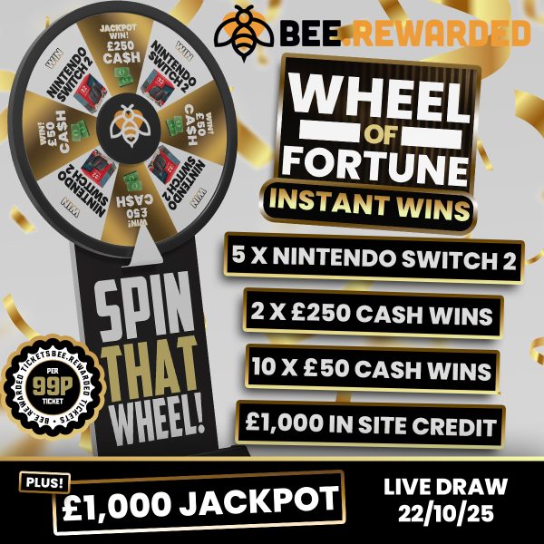 🎡 SPIN THE WHEEL! 5x Switch 2 🎮 £1K 💸 £1K Site Credit ⚡INSTANT WINS + £1K 🎯 JACKPOT!